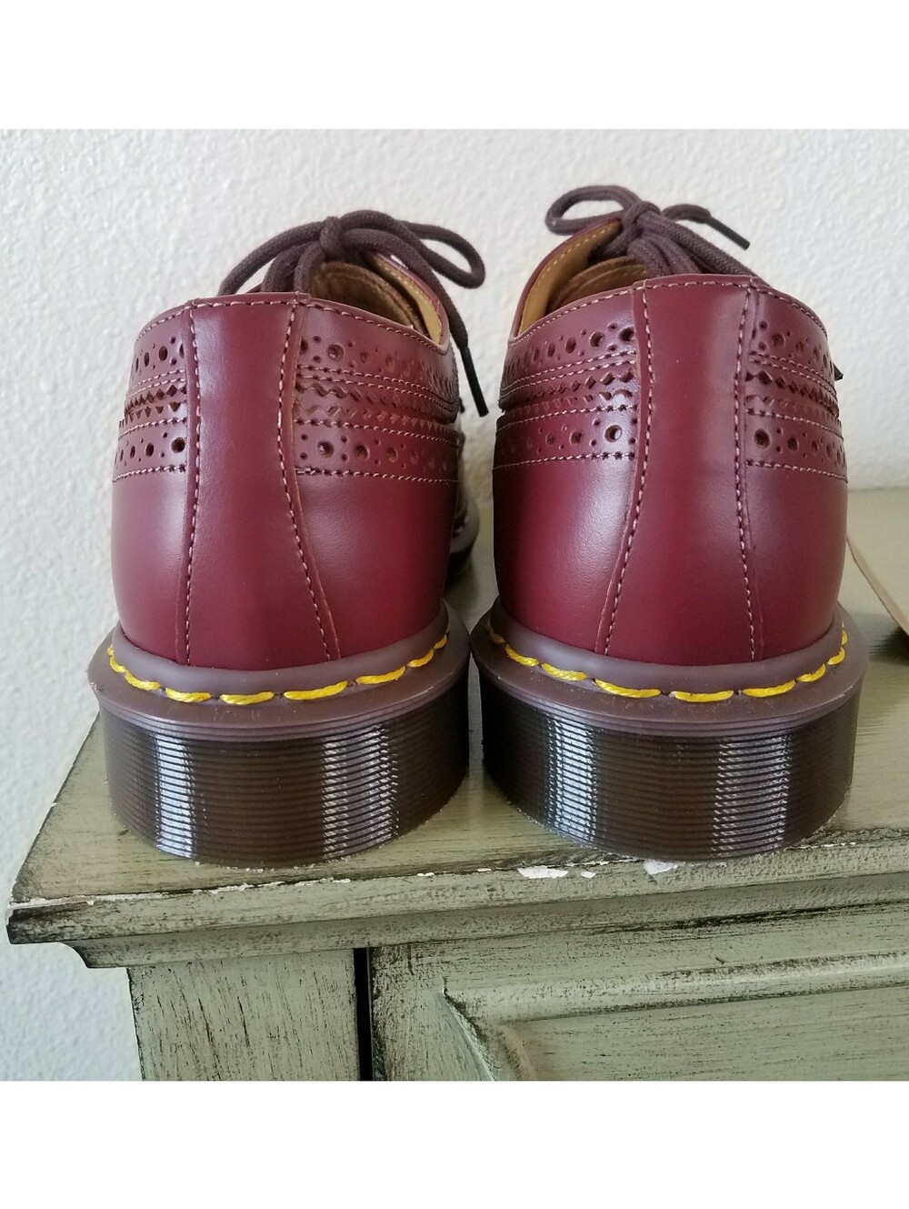 Dr. Martens  3989 Vintage Made In England Brogue Shoes in Red - Picture 5 of 8